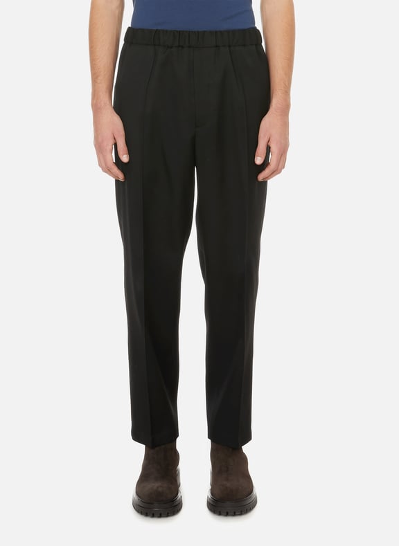 Black Virgin wool trousers