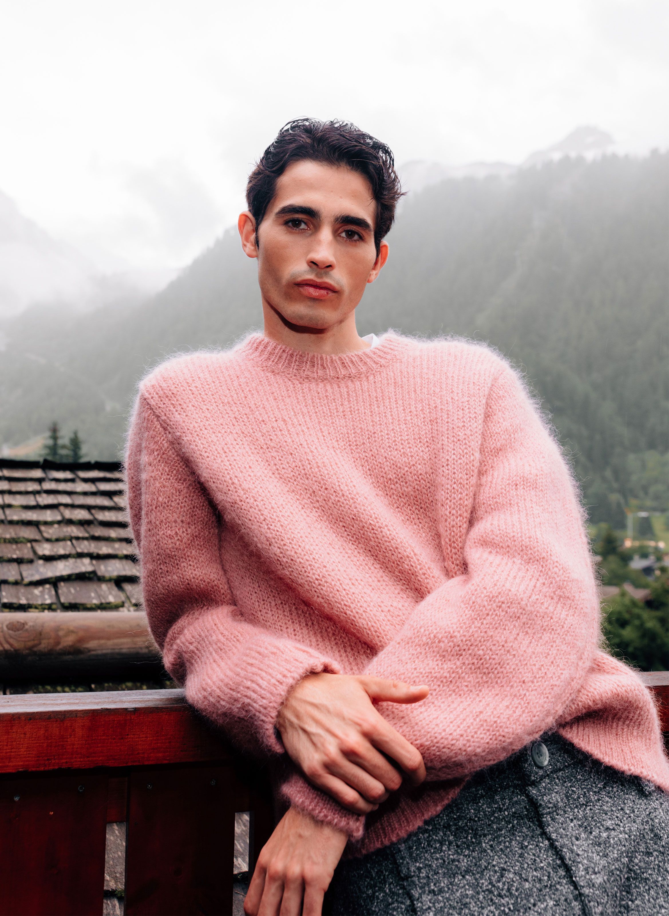 pink mohair jumper