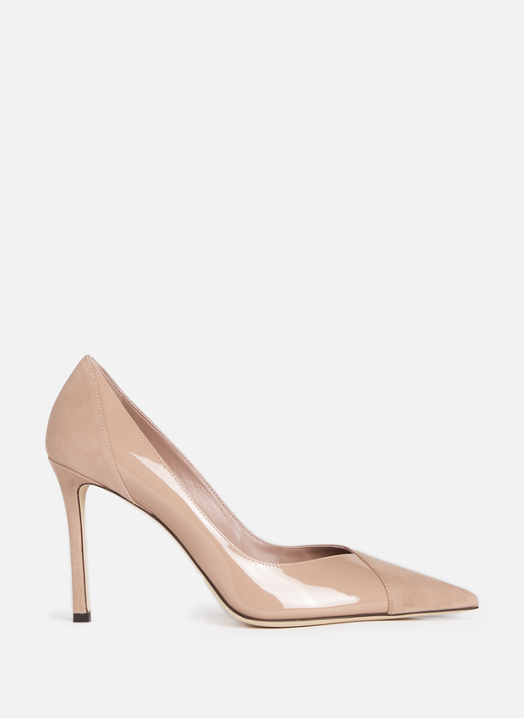 JIMMY CHOO Cassia bi-material heels Pink