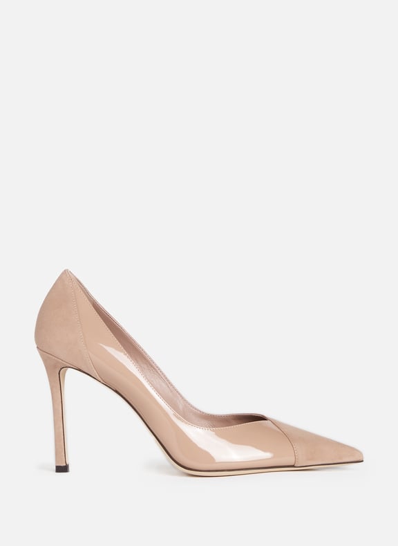 Cassia bi-material heels Pink by JIMMY CHOO JIMMY CHOO Cassia bi-material heels Pink