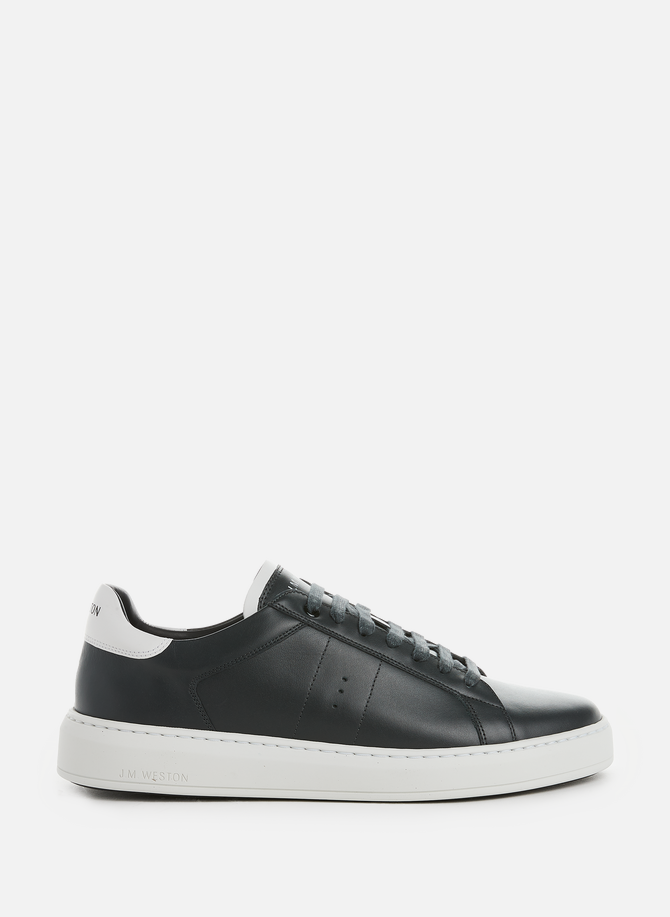 On Time grey leather Sneakers  J.M. WESTON