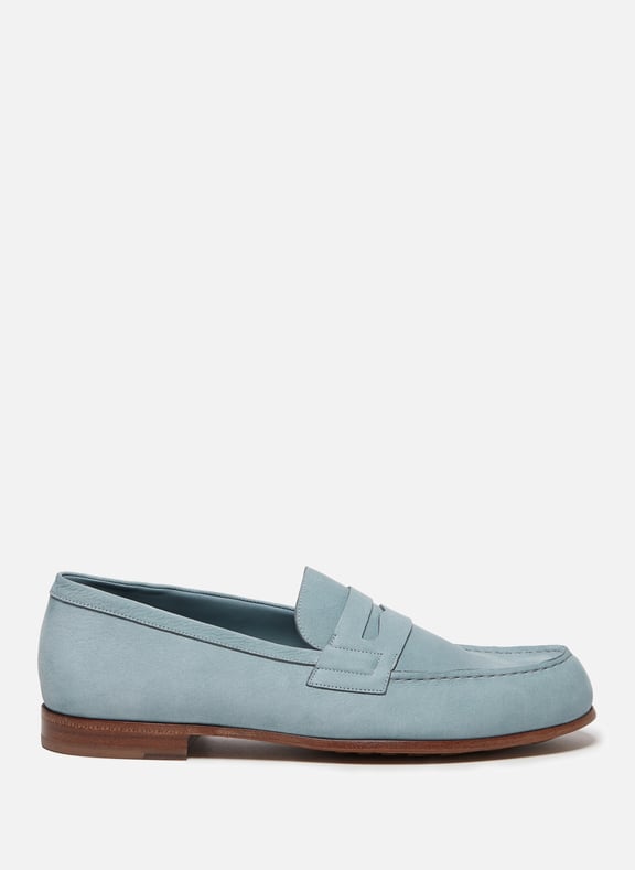 Le Moc D loafers in Nubuck leather Blue by J.M. WESTON J.M. WESTON Le Moc D loafers in Nubuck leather Blue