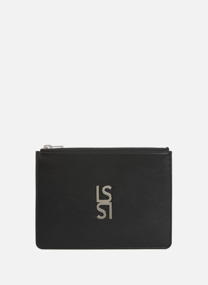 Smooth leather pouch LA SINGULIERE & LE SINGULIER