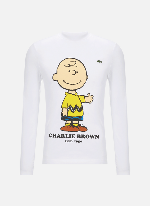 T-shirt manches longues Lacoste x Peanuts en coton WhiteLACOSTE 