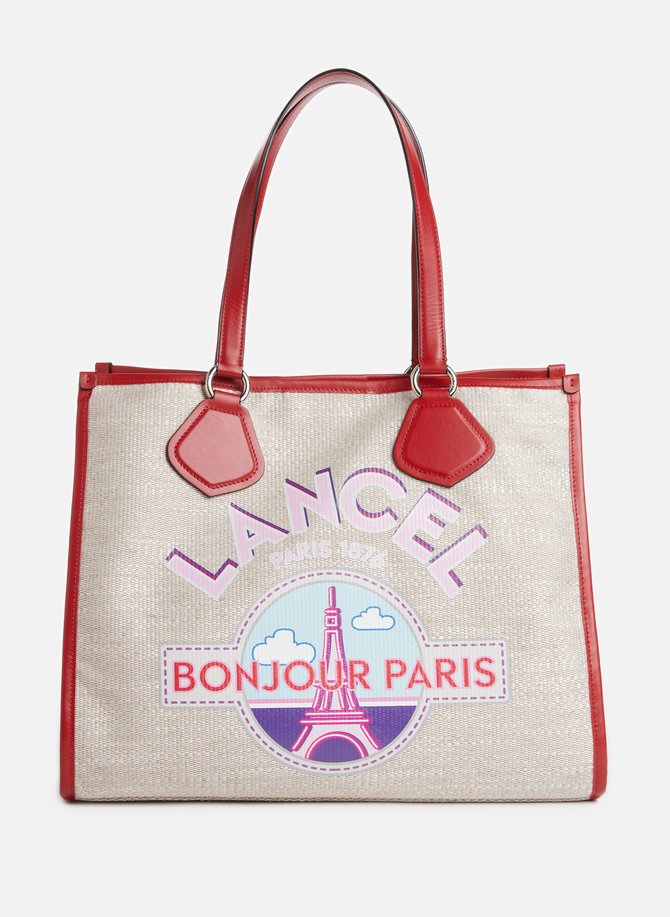 Summer tote bag with print design LANCEL