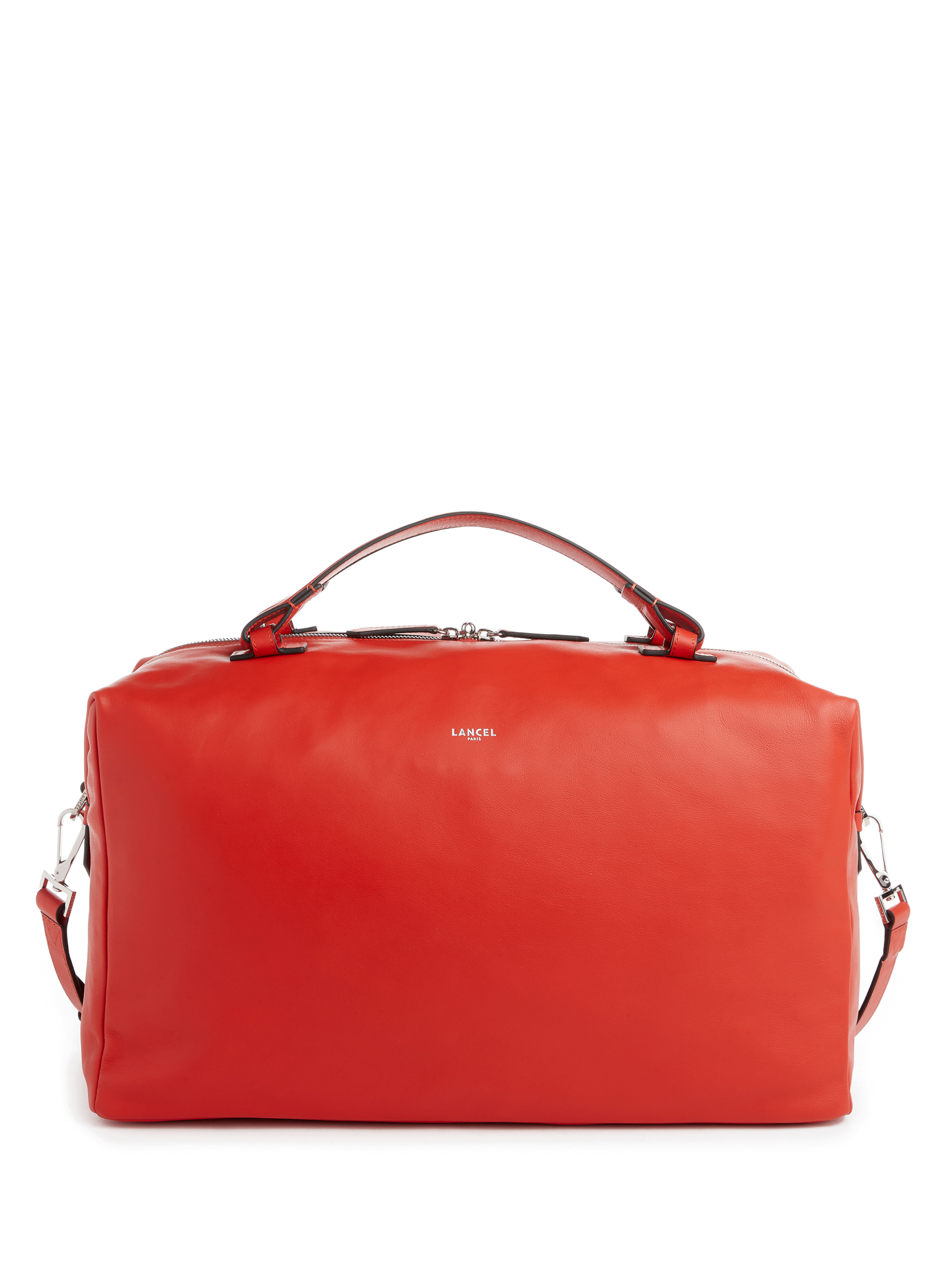 Lancel Neo Pop Leather Travel Bag in Red for Men Mens Bags Luggage and suitcases 