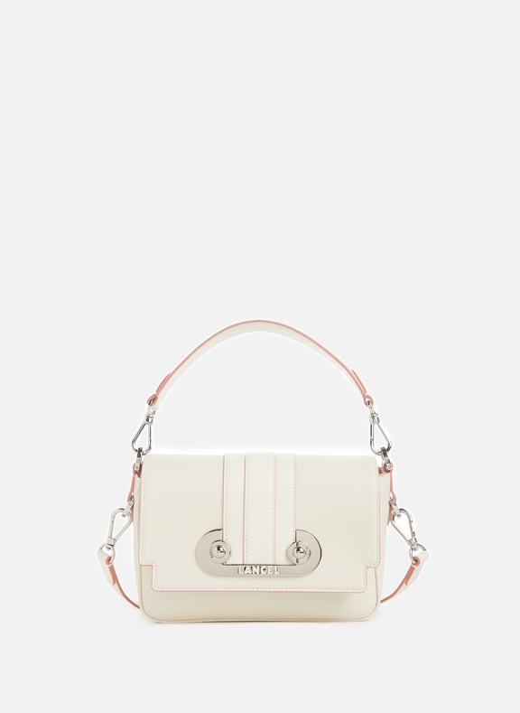 Leather flap bag White by LANCEL LANCEL Leather flap bag White
