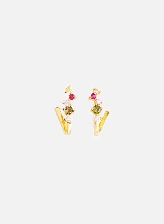 Lily climber earrings Pink by LAVANI JEWELS LAVANI JEWELS Lily climber earrings Pink