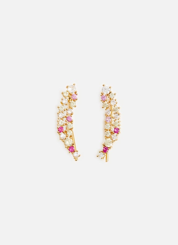 Sauvage climber earrings Pink by LAVANI JEWELS LAVANI JEWELS Sauvage climber earrings Pink