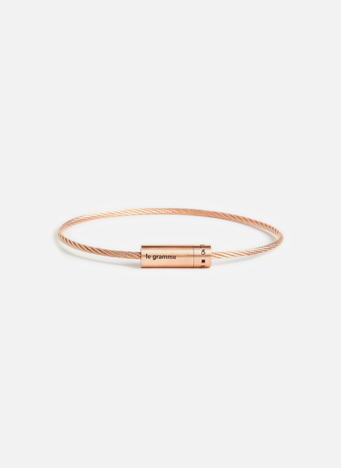Le 11g smooth polished red gold cable bracelet LE GRAMME