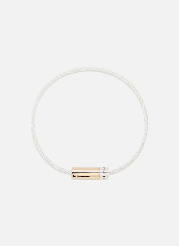 LE GRAMME Gold and silver cable bracelet Silver