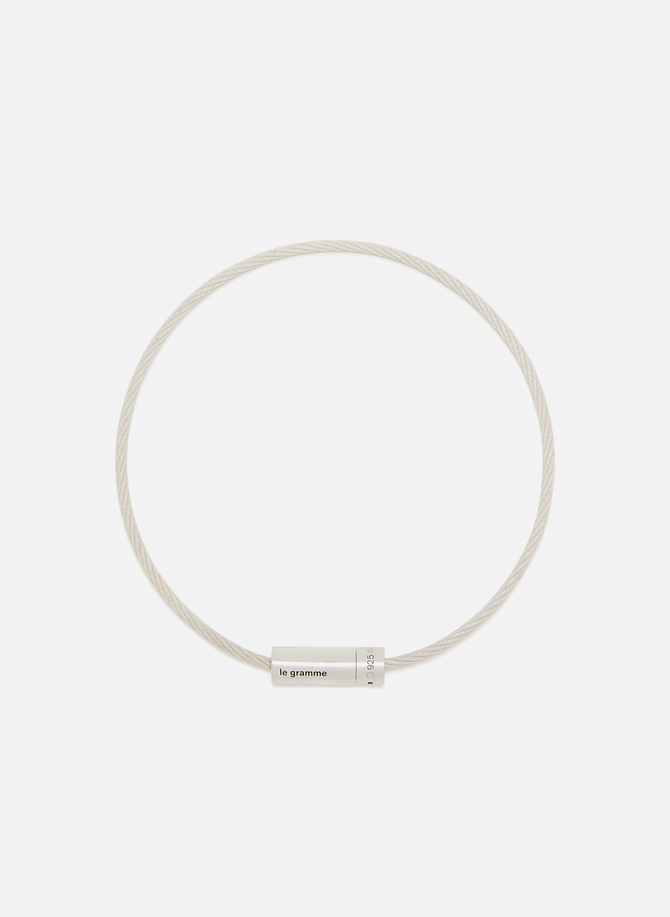 Le 7g Cable smooth brushed silver bracelet LE GRAMME
