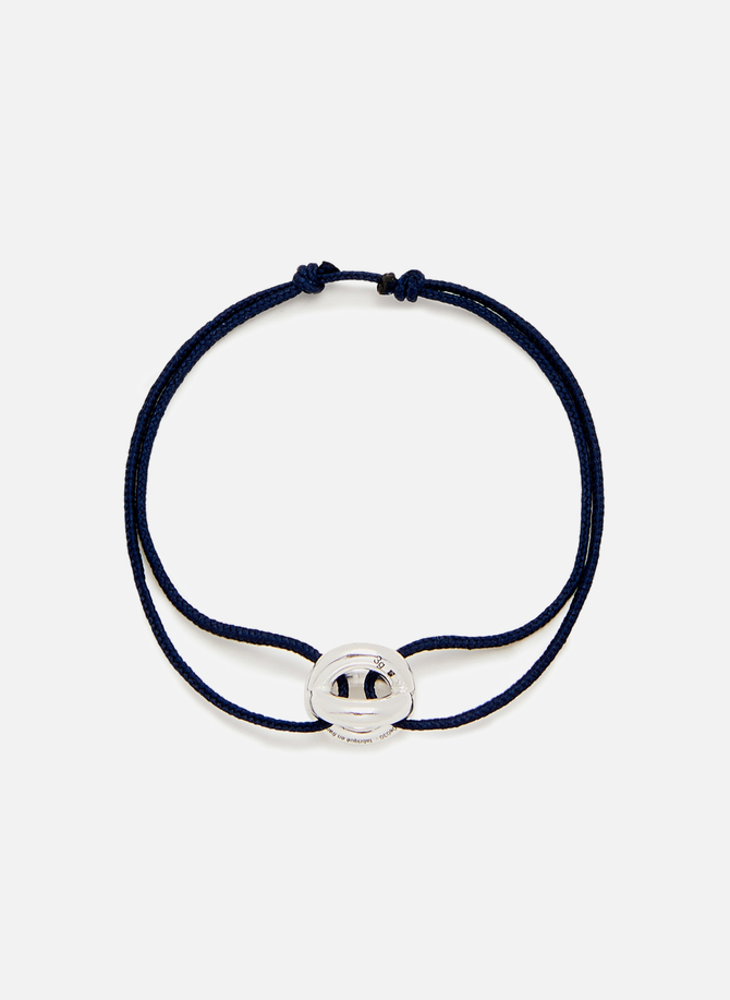 3g Entrelacs cord and silver bracelet  LE GRAMME