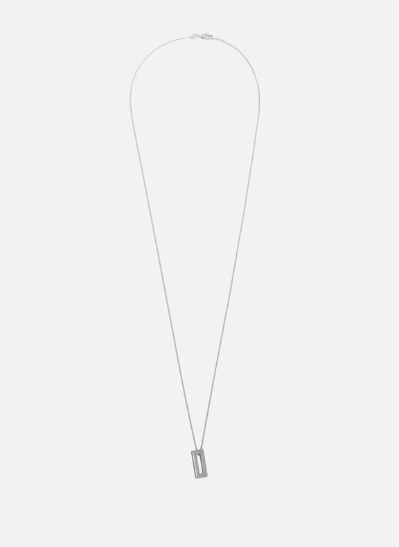 Le 15/10 Grammes Rectangle Silver Necklace Silver by LE GRAMME LE GRAMME Le 15/10 Grammes Rectangle Silver Necklace Silver