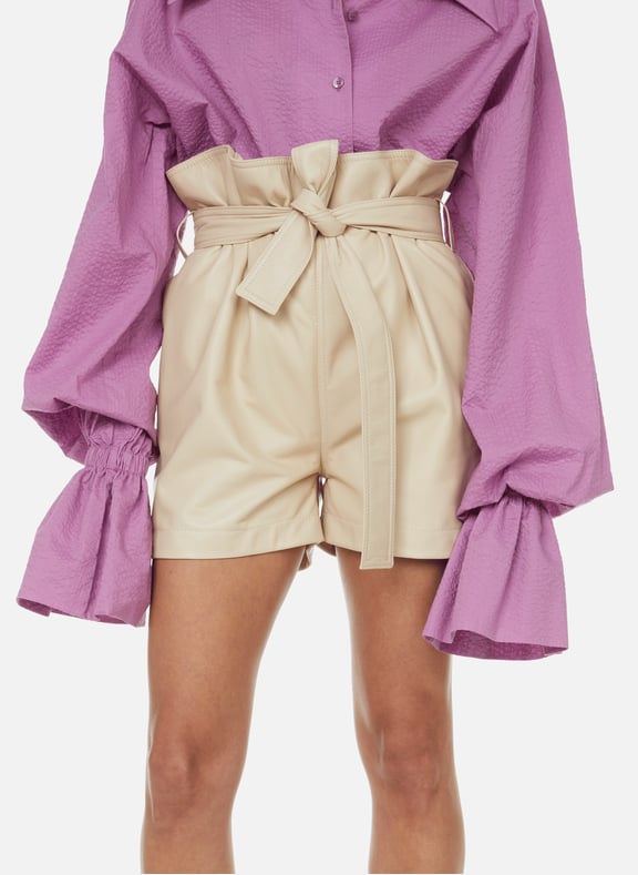 Modena leather shorts Beige by LEBRAND LEBRAND Modena leather shorts Beige