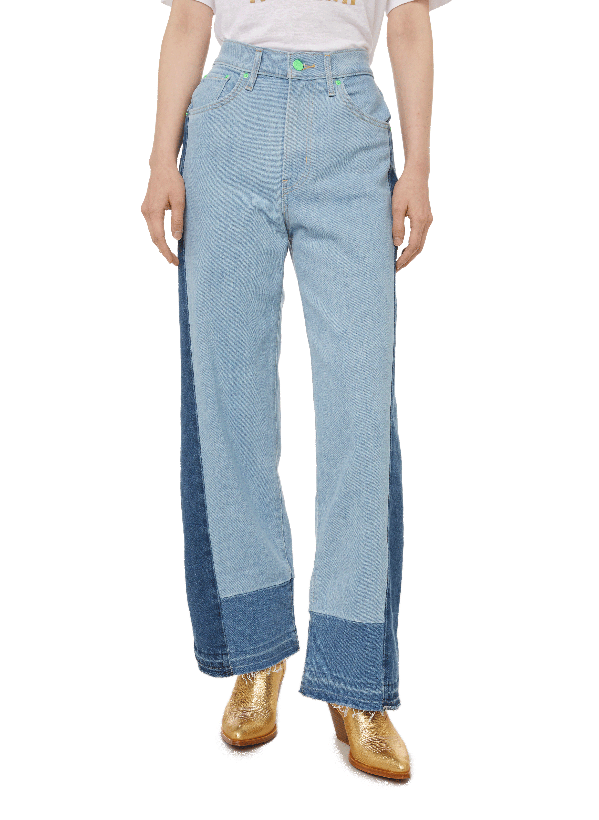 MILE HIGH WIDE LEG COTTON AND LYOCELL FLARED JEANS - LEVI'S X DEEPIKA for  WOMEN | Printemps.com