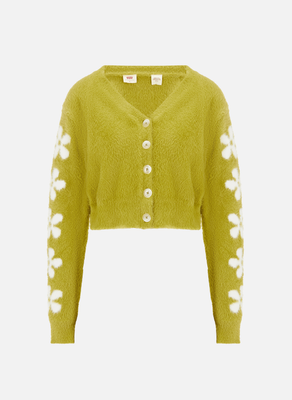 LEVI'S Red Tab Fluffy cropped cardigan Green