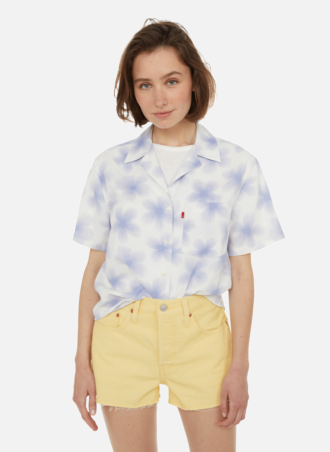 Printed cotton and linen-blend shirt LEVI'S