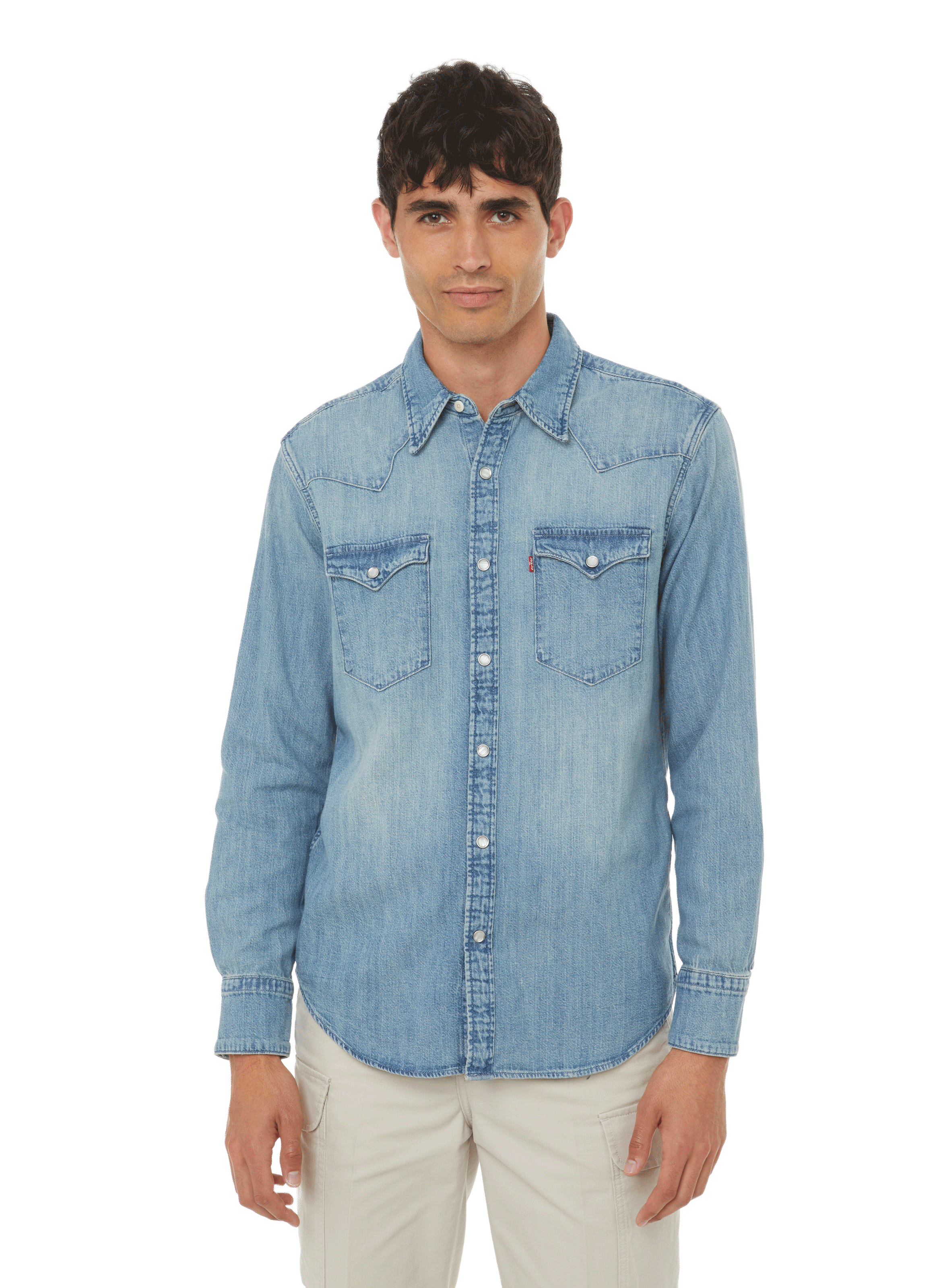 men's levi's red tab denim shirt