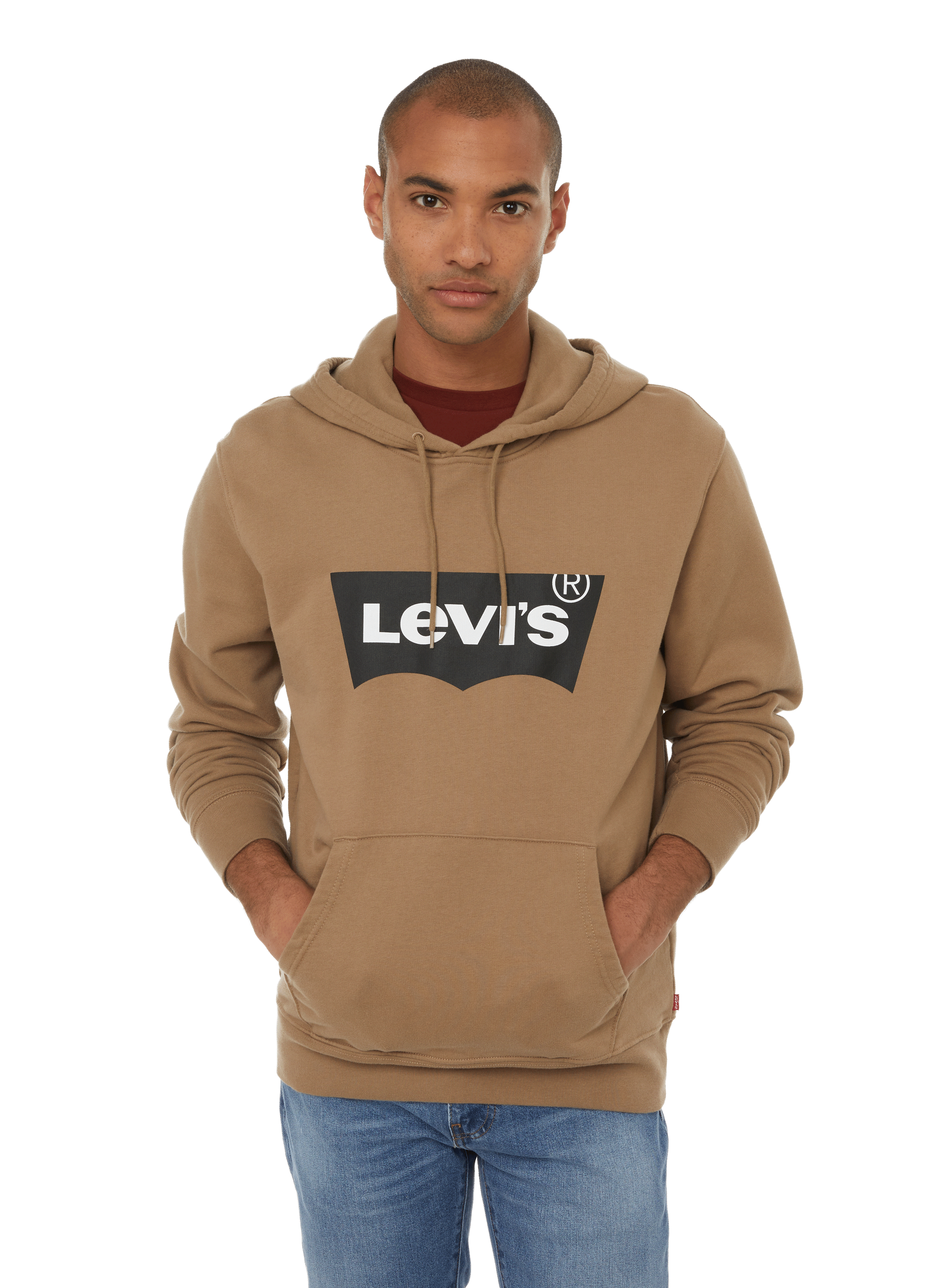 COTTON HOODIE WITH LOGO - LEVI'S RED 