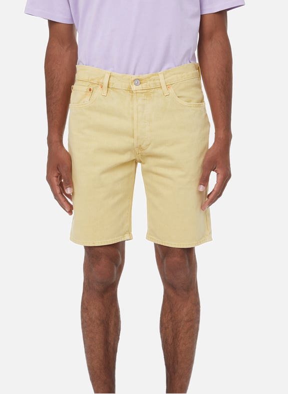 Mens yellow 2025 denim shorts