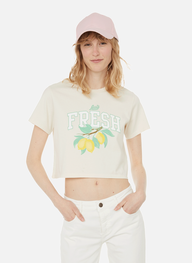 Cropped printed cotton T-shirt LEVI'S