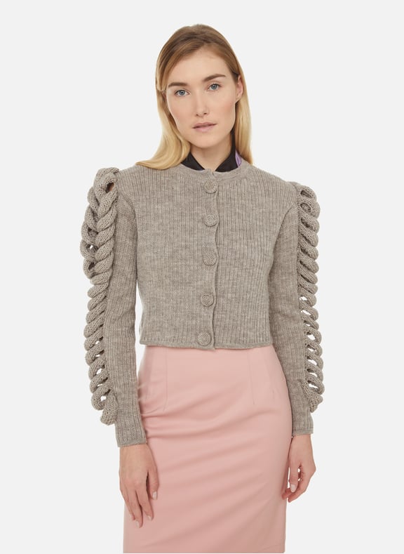 Wool-blend cardigan Grey by LIYA LIYA Wool-blend cardigan Grey