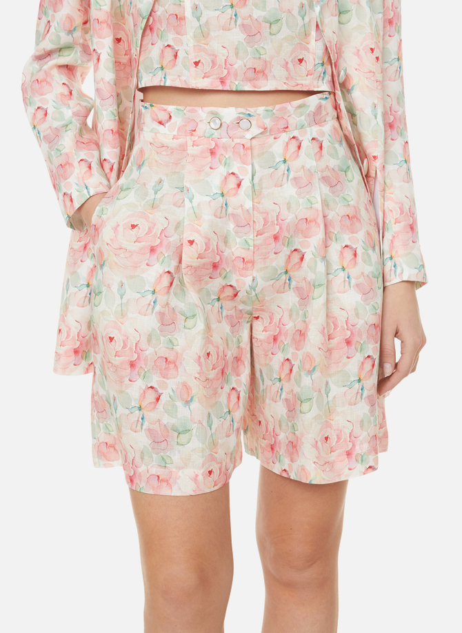 Floral linen shorts LIYA