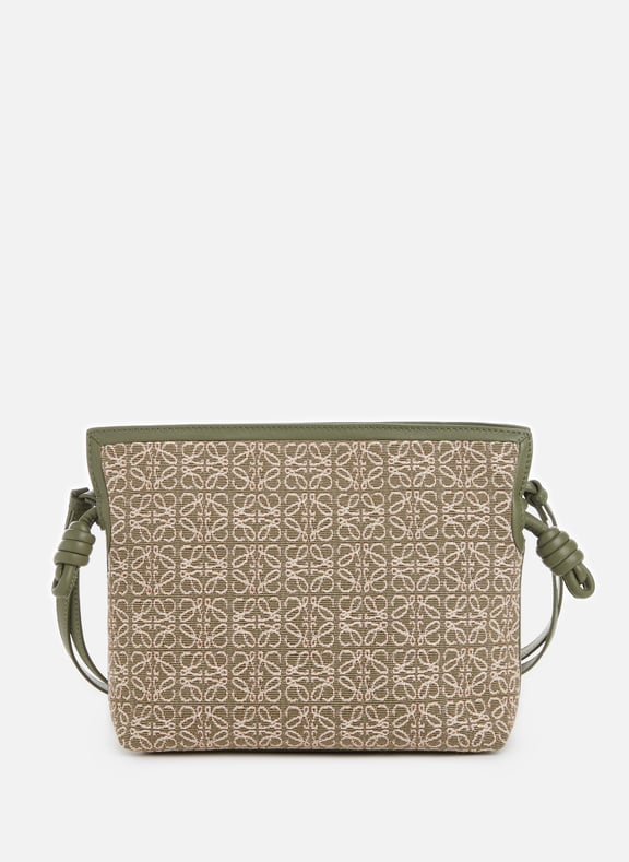 Flamenco Anagram jacquard mini clutch Green by LOEWE LOEWE Flamenco Anagram jacquard mini clutch Green