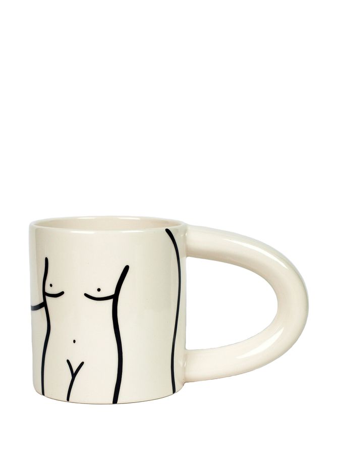 Nude earthenware mug LOUISE MADZIA