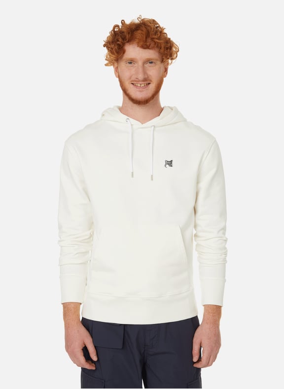 Fox Head grey cotton hoodie Beige by MAISON KITSUNÉ MAISON KITSUNÉ Fox Head grey cotton hoodie Beige