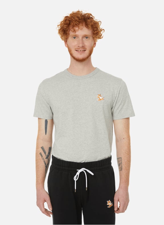 Chillax Fox cotton T-shirt Grey by MAISON KITSUNÉ MAISON KITSUNÉ Chillax Fox cotton T-shirt Grey