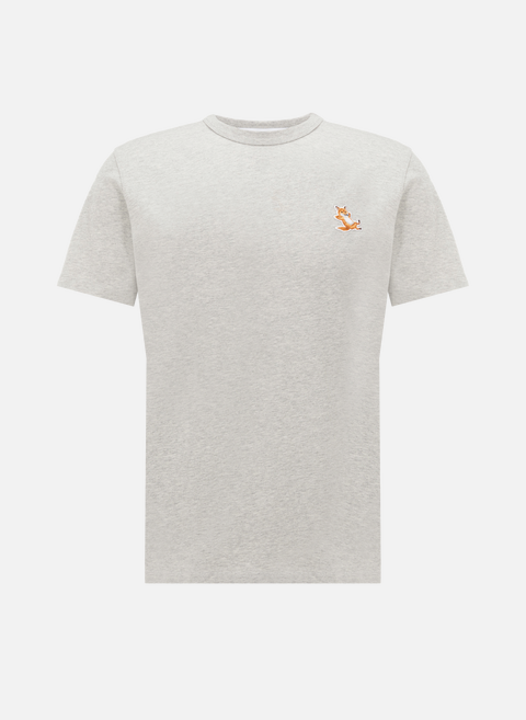 T-shirt Chillax Fox en coton GreyMAISON KITSUNÉ 