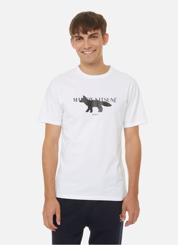 Fox Stamp cotton T-shirt White by MAISON KITSUNÉ MAISON KITSUNÉ Fox Stamp cotton T-shirt White