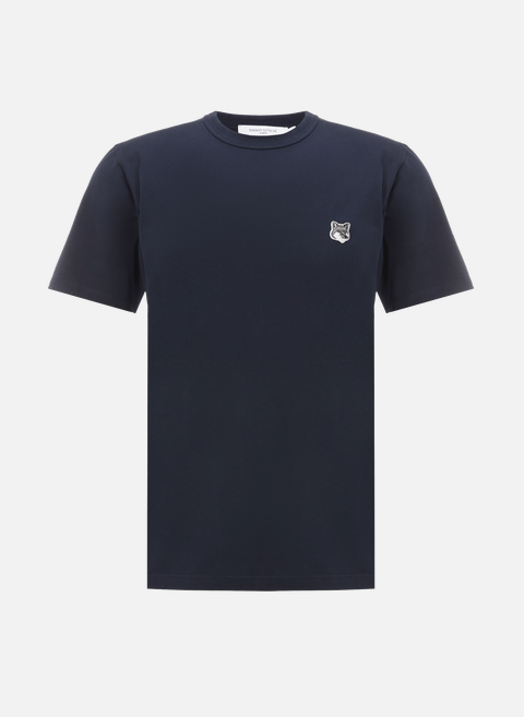 T-shirt Tête de renard gris en coton BlueMAISON KITSUNÉ 