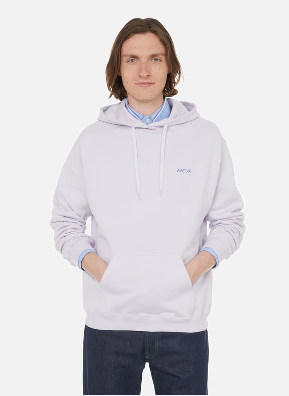 Réaumur Amour cotton hoodie Purple by MAISON LABICHE MAISON LABICHE Réaumur Amour cotton hoodie Purple
