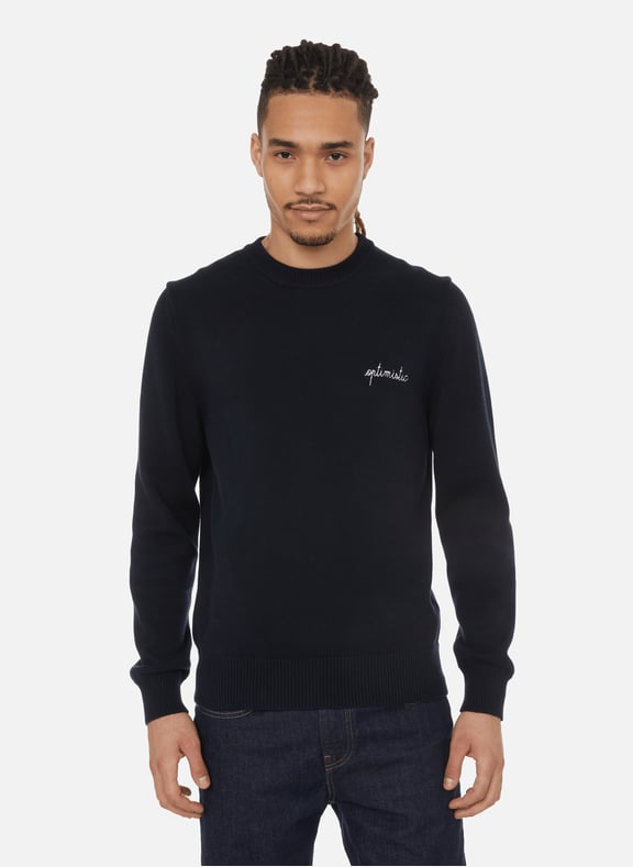 Grand Cerf Optimistic cotton jumper Blue by MAISON LABICHE MAISON LABICHE Grand Cerf Optimistic cotton jumper Blue