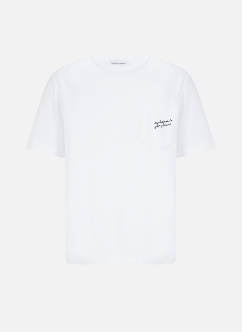 T-shirt Lobligeois My business is your pleasure en coton WhiteMAISON LABICHE 