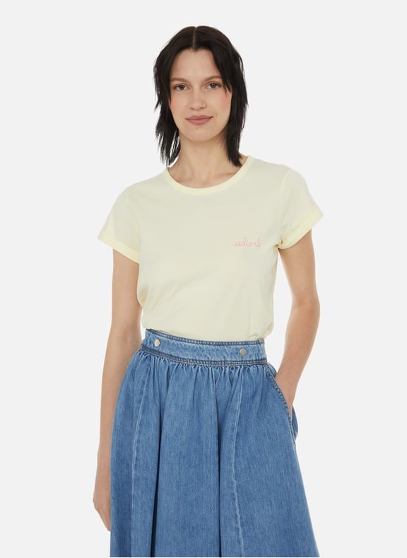 Poitou Caliente cotton T-shirt Yellow by MAISON LABICHE MAISON LABICHE Poitou Caliente cotton T-shirt Yellow