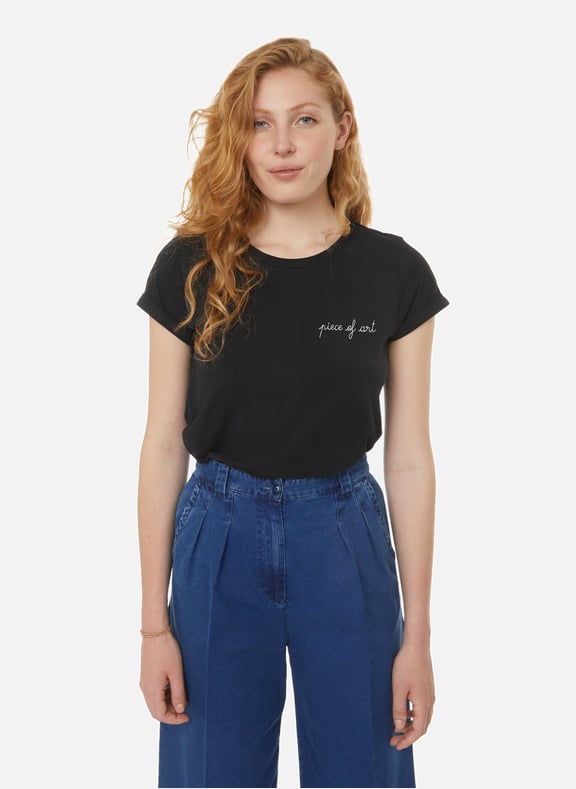 Poitou Piece of Art cotton T-shirt Black by MAISON LABICHE MAISON LABICHE Poitou Piece of Art cotton T-shirt Black