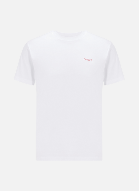 T-shirt Popincourt Amour en coton WhiteMAISON LABICHE 