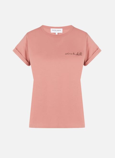 T-shirt Wine & chill PinkMAISON LABICHE 