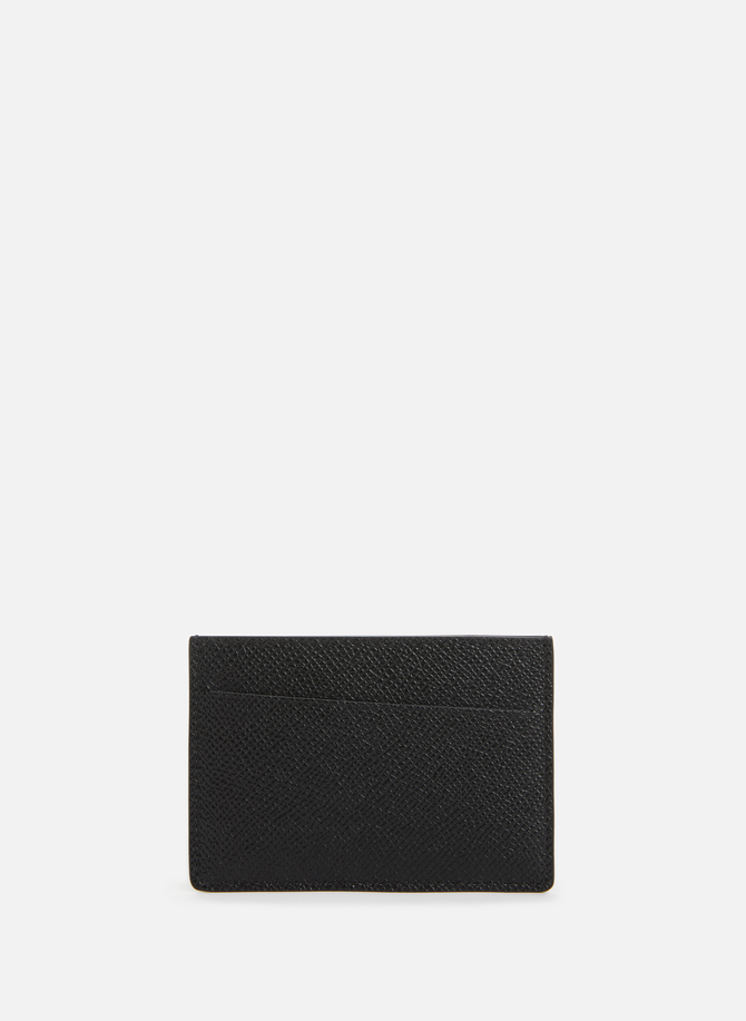 Smooth and grained leather card holder MAISON MARGIELA