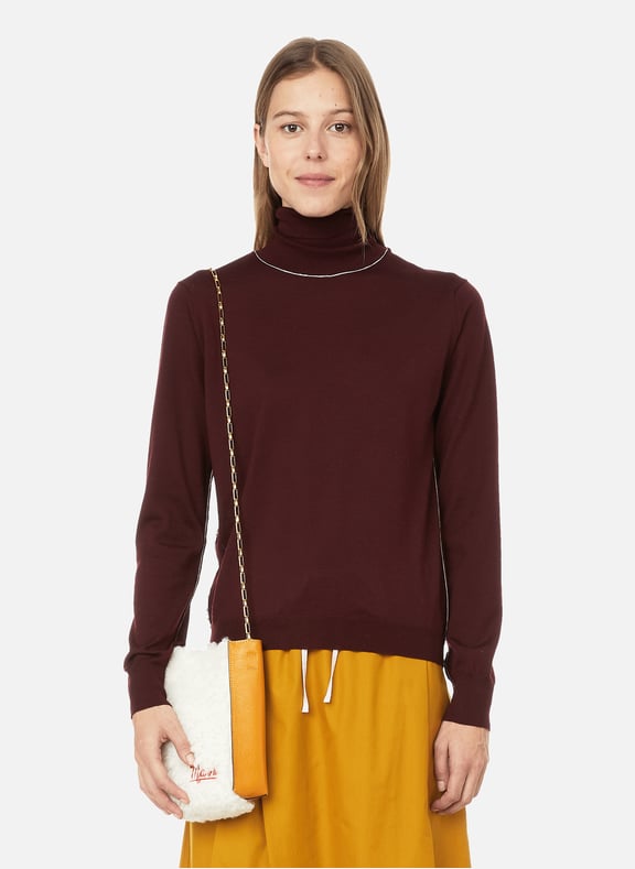 Wool turtleneck jumper Red by MAISON MARGIELA MAISON MARGIELA Wool turtleneck jumper Red