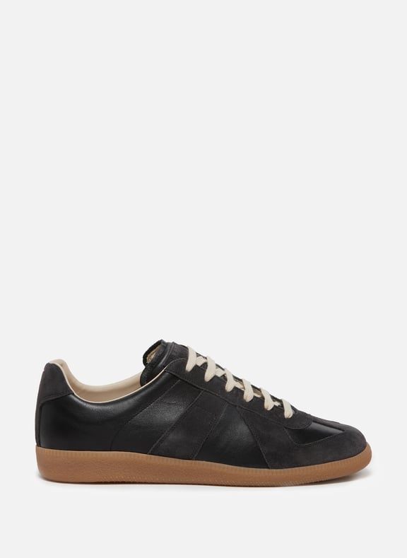 Replica leather Sneakers Black by MAISON MARGIELA MAISON MARGIELA Replica leather Sneakers Black
