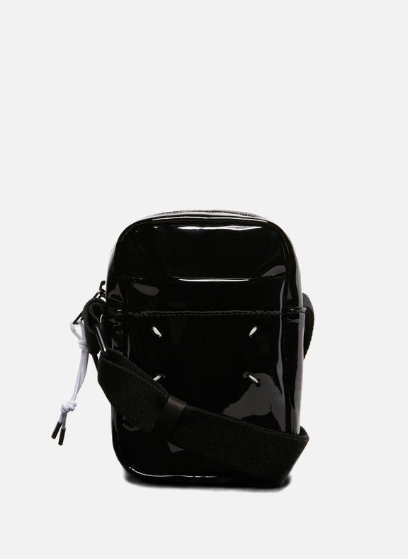 MAISON MARGIELA Patent effect Mini Messenger Bag with contrasting details Black