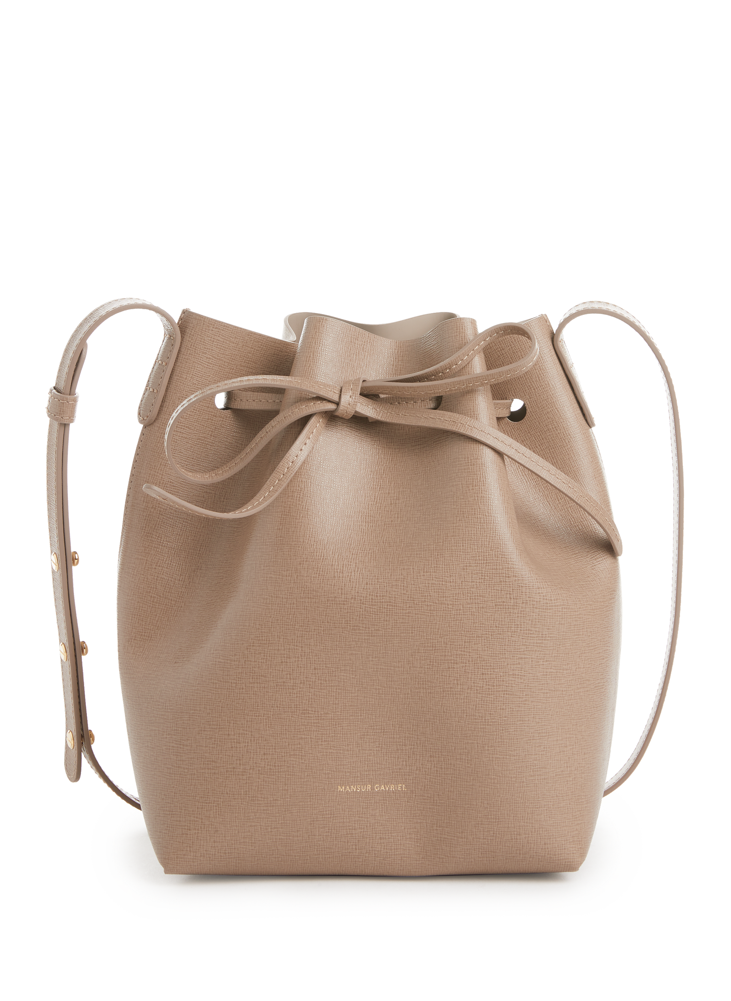 mansur gavriel saffiano bucket bag