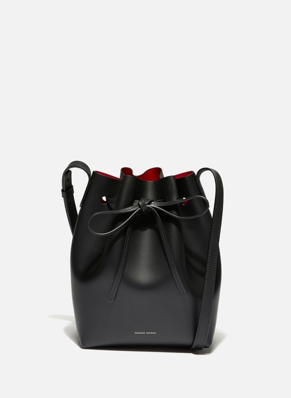 Black Mini Bucket leather bag