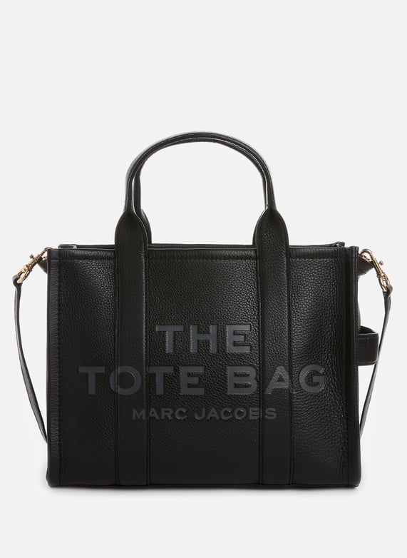 Black The Tote small leather tote bag