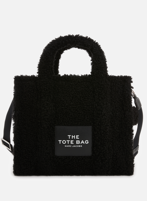 MARC JACOBS The Small Tote fur-effect tote bag Black